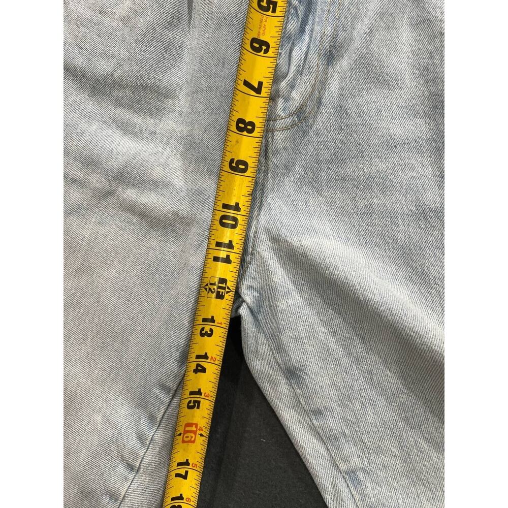Zara Women High Rise Straight Leg Raw Hem Jeans Y2K Wash Blue Size 6 A008711 - Picture 6 of 9